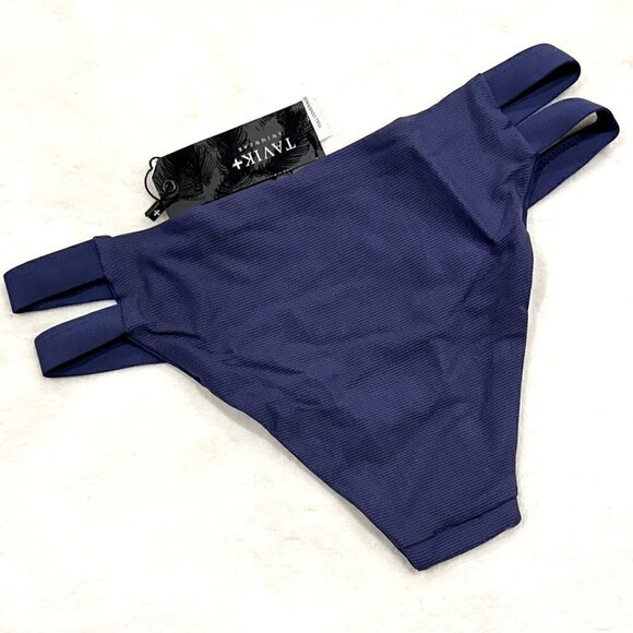 NWT Tavik Chloe Full Ribbed Swim Bottom in Cobalt Blue - Extra Small - Picture 5 of 9